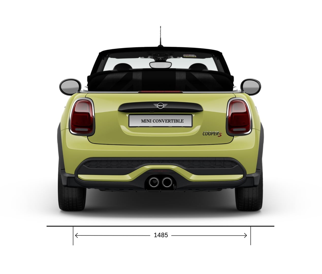 MINI Cabrio – pozadi - dimenzije